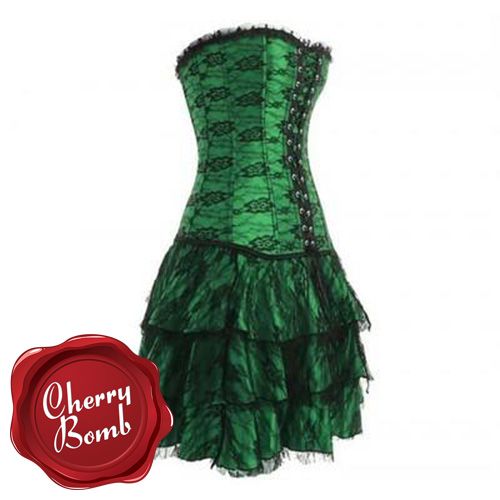 Vestido corset verde